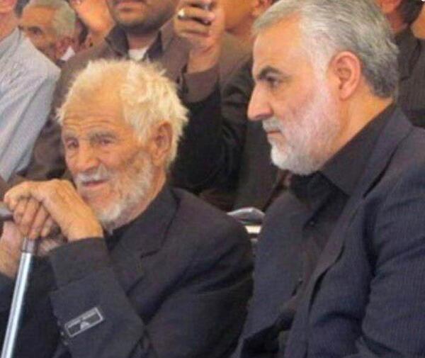 عکس حاج قاسم سلیمانی پدرش
