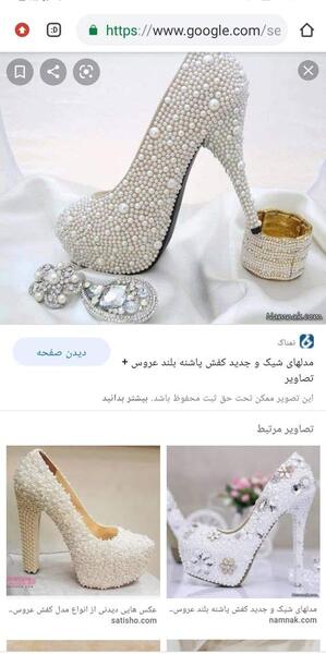 عکس کفش پاشنه بلند آینه ای