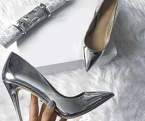 عکس کفش پاشنه بلند آینه ای