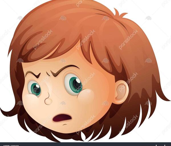 عکس نقاشی دختر عصبانی