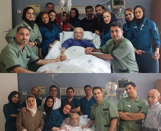عکس جمشید مشایخی در بیمارستان