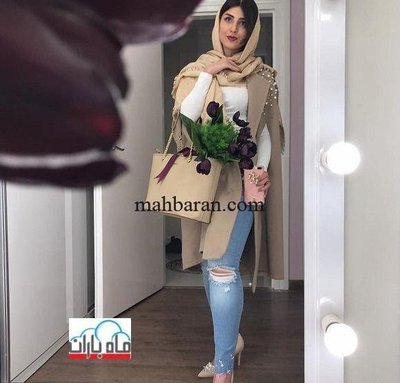 عکس الناز حبیبی با شلوار کوتاه