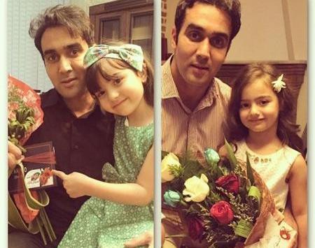 عکس پوریا پورسرخ و فرزندش