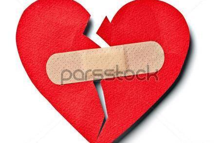 عکس قلب شکسته بنفش