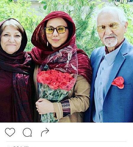 عکس بهنوش بختیاری با خانواده