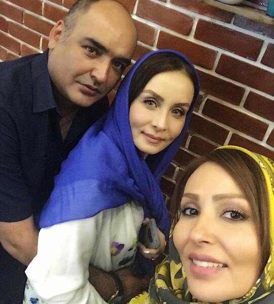 عکس از پرستو صالحی و همسرش