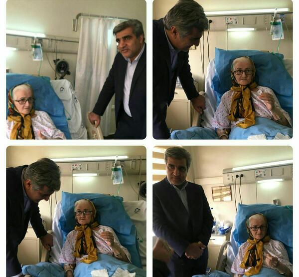 عکس ملکه رنجبر در بیمارستان