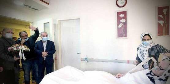 عکس ملکه رنجبر در بیمارستان