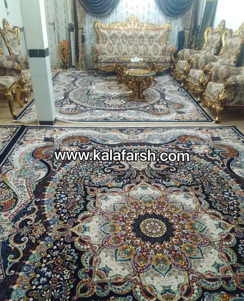عکس فرش سرمه ای جدید