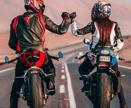 عکس پروفایل دختر پسر موتور سوار