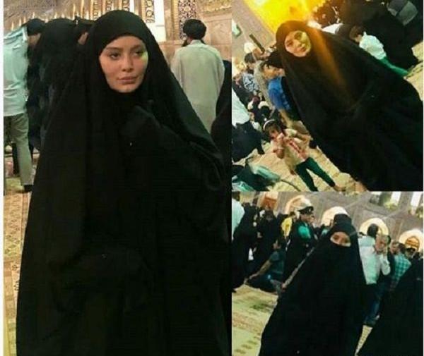 عکس دختر چادری در حرم امام رضا از پشت