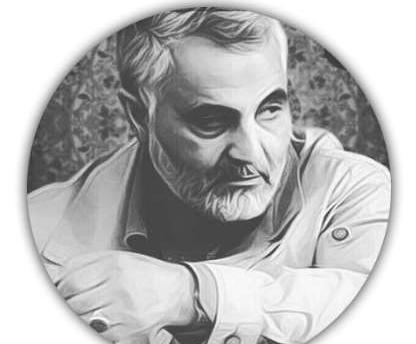 عکس حاج قاسم سلیمانی سیاه و سفید