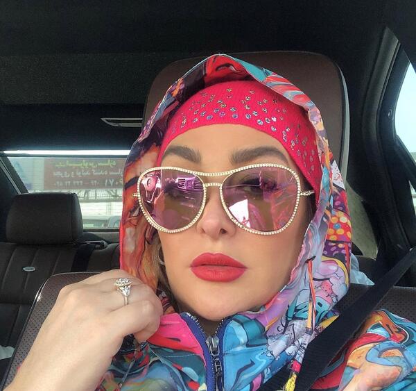 عکس آرایش غلیظ الهام حمیدی