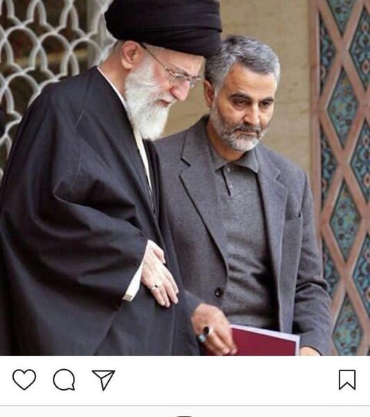 عکس سردار سلیمانی کنار رهبر