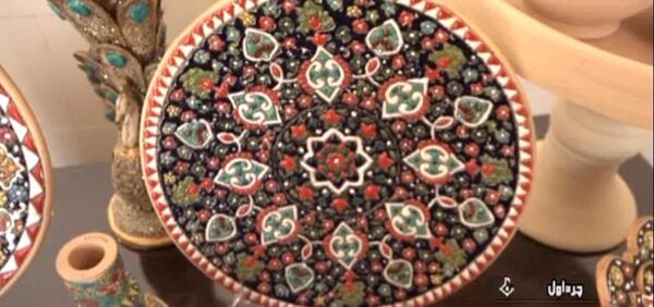 عکس مینا کاری روی سفال