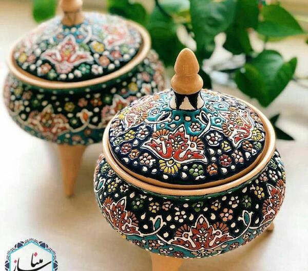 عکس مینا کاری روی سفال