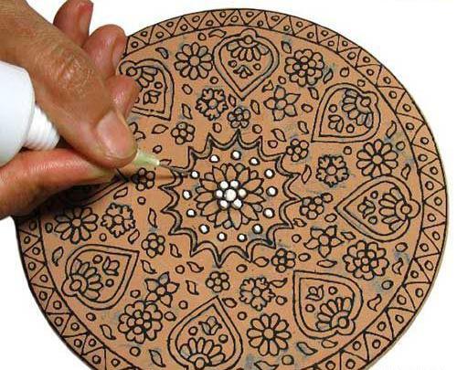 عکس مینا کاری روی سفال
