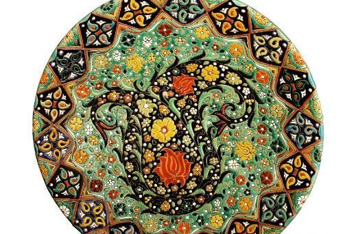 عکس مینا کاری روی سفال