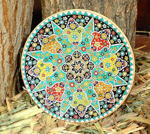 عکس مینا کاری روی سفال