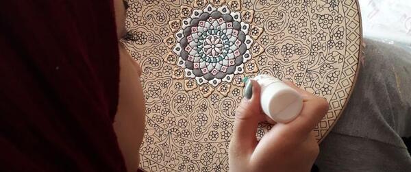 عکس مینا کاری روی سفال