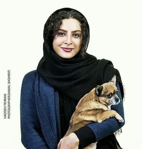 عکس حدیثه تهرانی و سگش