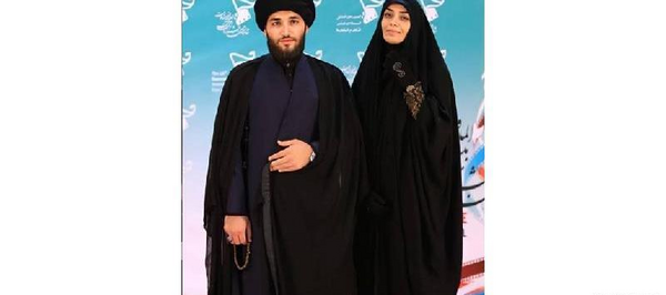 عکس الهام چرخنده و همسرش