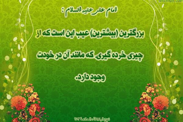 عکس نوشته عیب جویی
