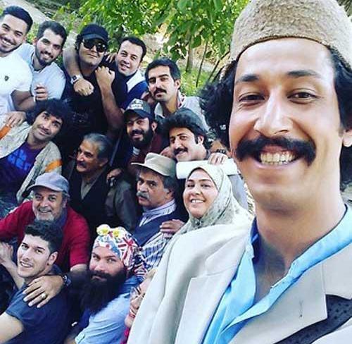 عکس بهرام افشاری و مادرش