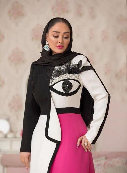 عکس جنجالی الهام حمیدی با لباس خانه