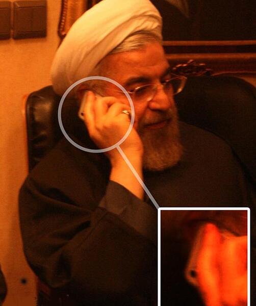 عکس گوشی حسن روحانی