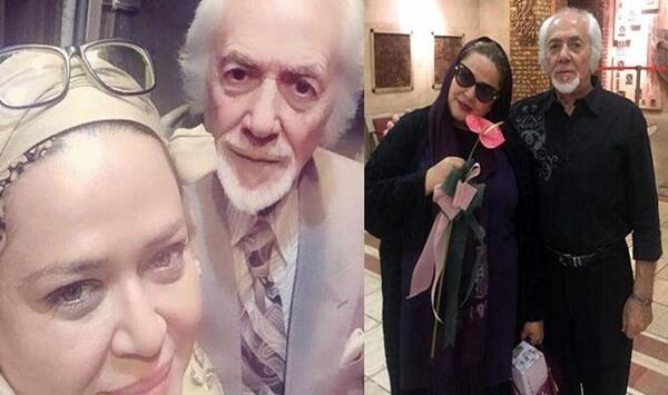 عکس بهاره رهنما در فوت پدرش