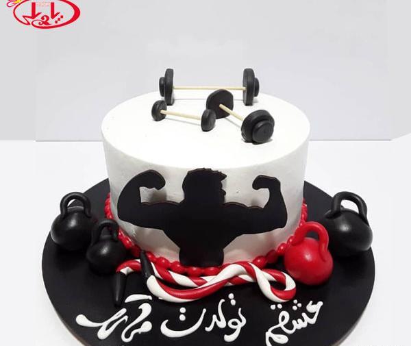 عکس کیک تولد ورزشکاری بدنسازی