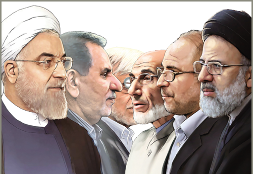 عکس روحانی رئیسی قالیباف