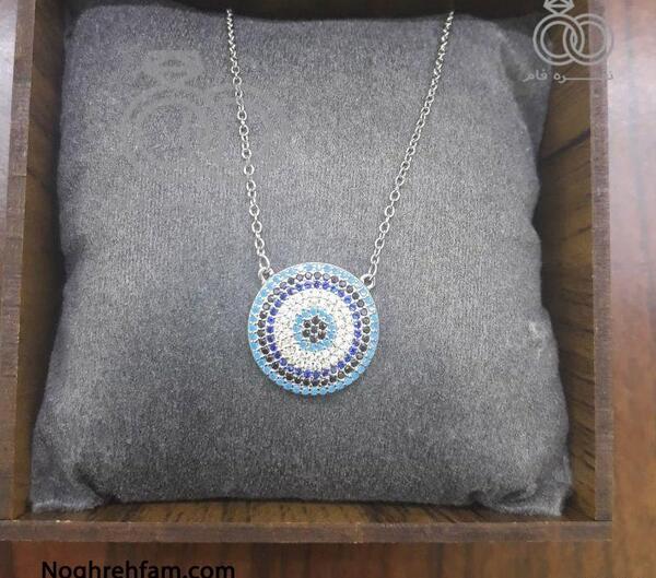 عکس گردنبند نقره چشم نظر
