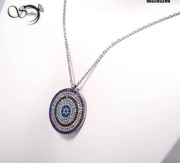 عکس گردنبند نقره چشم نظر