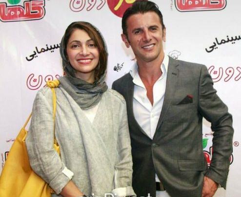 عکس امین حیایی با همسرش و پسرش
