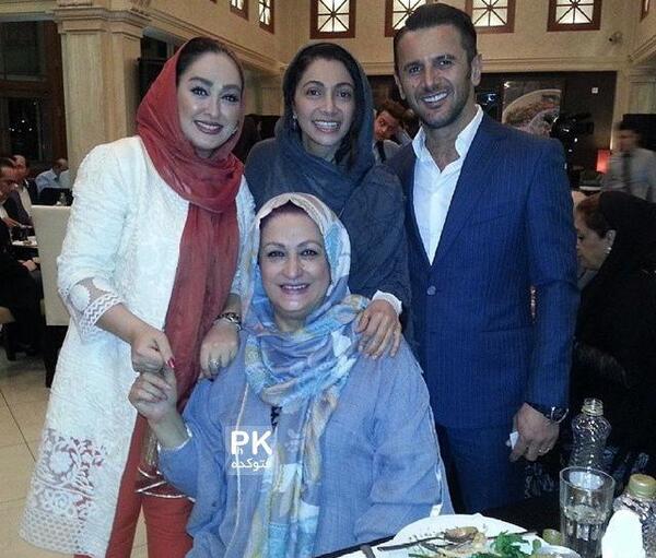 عکس امین حیایی با همسرش و پسرش