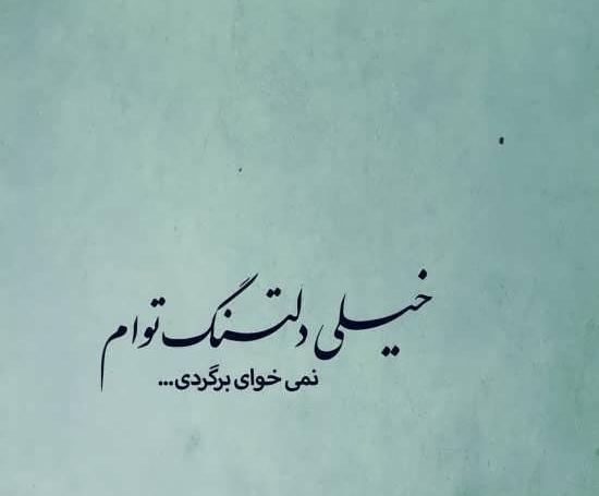 عکس نوشته دلتنگ آغوشتم