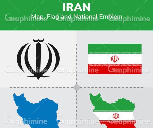 عکس نقشه ایران به رنگ پرچم