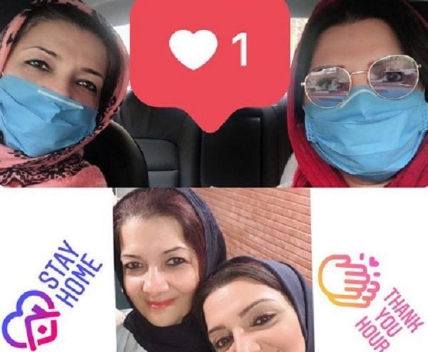 عکس الهام پاوه نژاد و خواهرش
