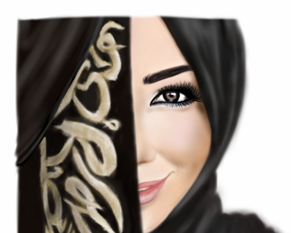 عکس نقاشی دخترونه حجاب