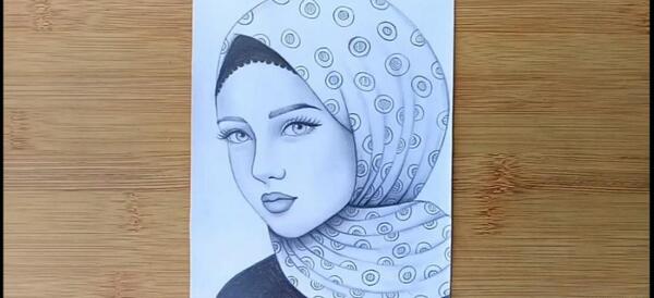 عکس نقاشی دخترونه حجاب