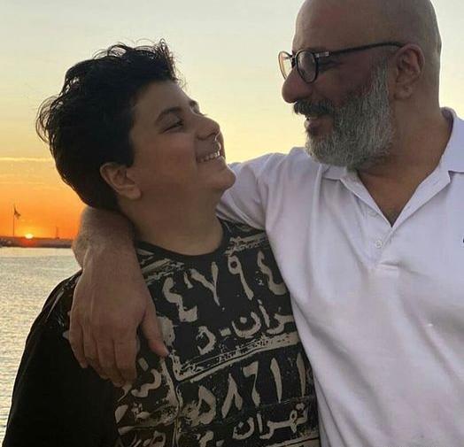 عکس امیر جعفری با پسرش