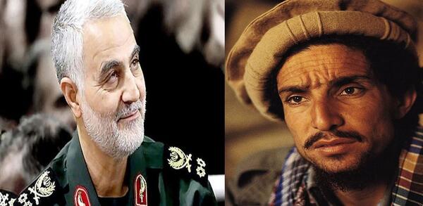 عکس سردار سلیمانی همراه احمد شاه مسعود