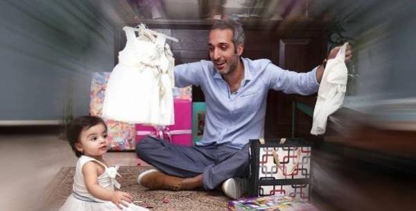 عکس امیرمهدی ژوله و دخترش گندم