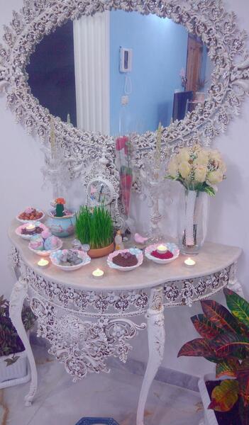 عکس سفره هفت سین صورتی