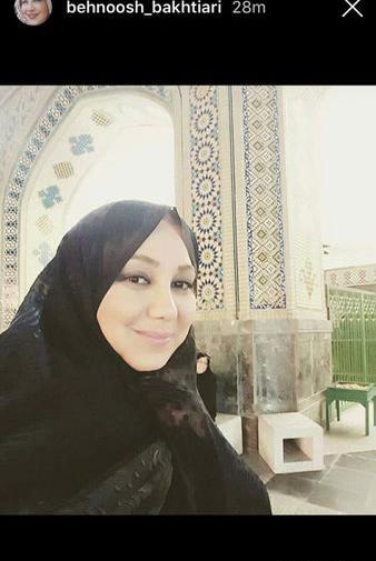 عکس بهنوش بختیاری با حجاب