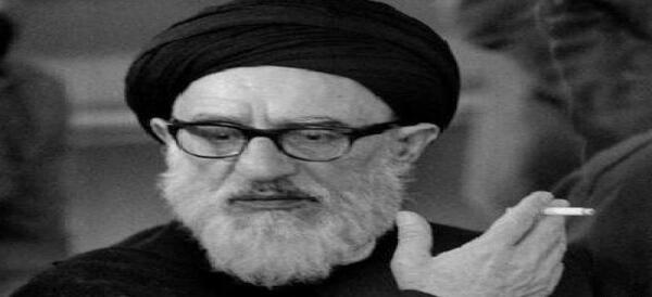 عکس آیت الله طالقانی با سیگار
