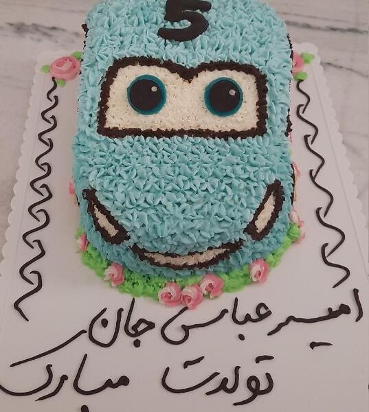 عکس کیک تولد پسرانه خامه ای