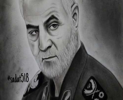 عکس حاج قاسم سلیمانی برای طراحی